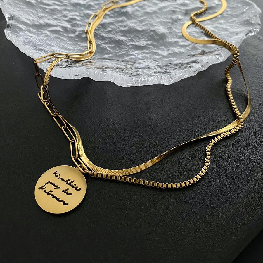 2025 Women's Titanium Steel Necklace: Light Luxury, Clavicle Chain, Non-Fading High-End Accessory