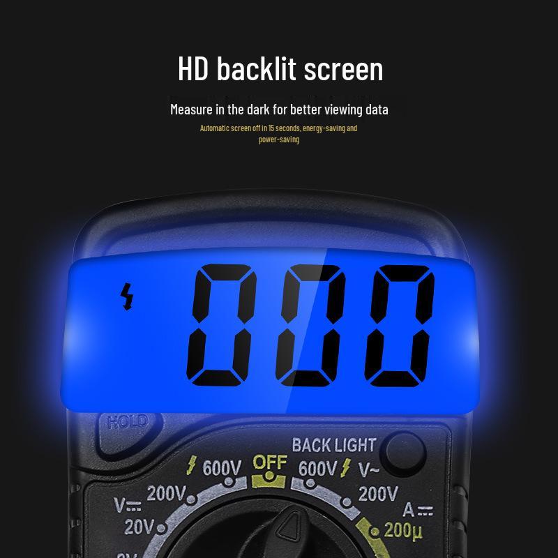 Digitální multimetr XL830L - Studentký a technický nástroj odolný proti přepálení pro domácí opravy