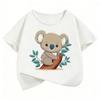 Cute Sloth Graphic Kids Tshirts Summer Short Sleeve Tees Cartoon Boys Girls Clothes Kawaii Tops Y2K Children T-shirt