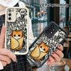 Phone Case: 2D Flat Samsung Galaxy A34 A35 M05 M06 S20 S22 S21 FE Plus 5G Protective Case, Rolled Pancake Orange Cat, Christmas and Halloween Gift