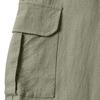 Herren Leinen Baumwolle Weite Hosen, Leichte Lockere Cargo Hosen mit Mehreren Taschen, Lässige Sommer Strand Hosen