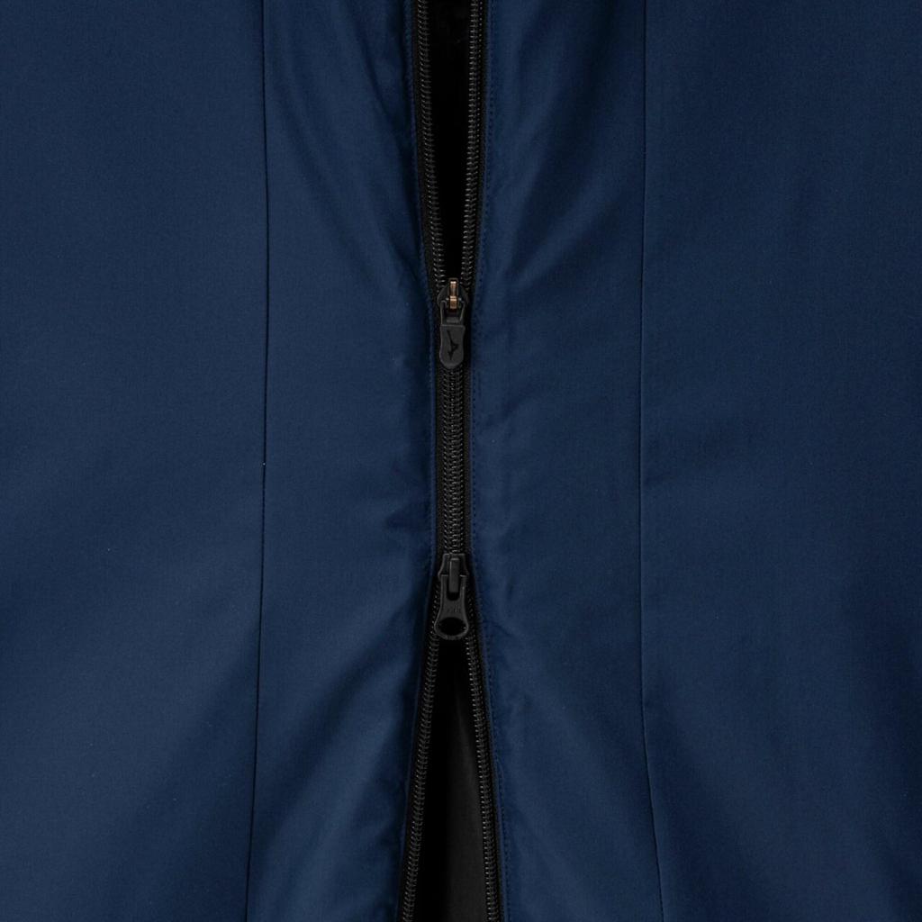 Mizuno Breath Thermo Insulated Training Dress Navy Mid-Length Coat, Heat-Generating Material, Water-Repellent, Windproof, 32MEC650,