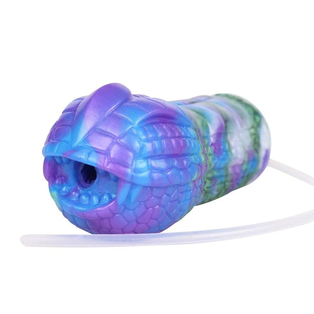 Squirt Masturbation Cup Silicone Men's Masturbatior Penis Training Gay Sex Toy Blow Job Vaginas for Men Doll