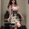Sweetheart Academy Japanese-Style Waist-Cinching Short Sleeve Two-Piece Set