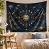 Celestial Sun Moon Phase Wall Tapestry Galaxy Astrology Starry Sky Hanging Decor for Dorm Bedroom Gaming Room