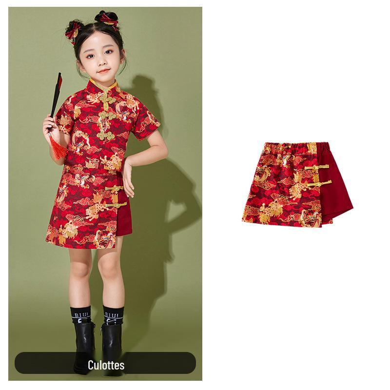 June 1 Children's Cheerleading Outfit Guochao Tang Suit for Boys and Girls - Chinese Style Poetry Recitation and Chorus Costume