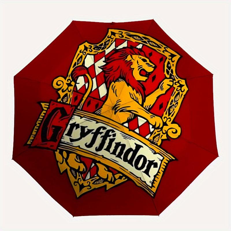 

1pc Gryffindor Crest Automatic Umbrella 8-Bone Design Compact Gear for Outdoor Travel, Perfect Gift for Friends or Family yy280828167