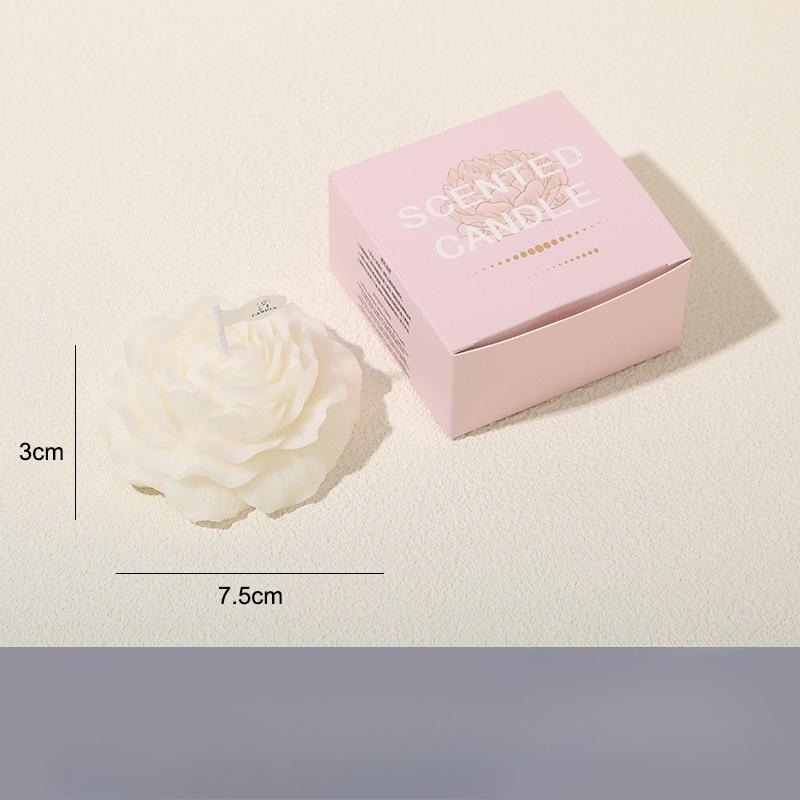 Peony Aromatherapy Candle Mother's Day Fragrance Souvenir Simulated Flower Shape Candle Ornaments