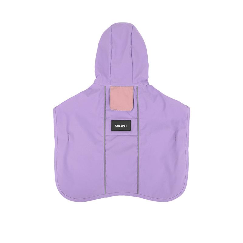 

Pet Four Seasons Raincoat Cloak Sleeveless Belly Protection Raincoat Anti-fouling Waterproof Puppy Dog Hooded Traction Jacket 2XL