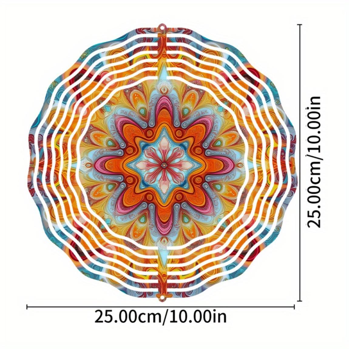 

Прочный металлический набор колокольчиков ветра – 25,4 см уличный подвесной ветряной спиннер и ротатор – устойчивый к погодным условиям садовый 01A