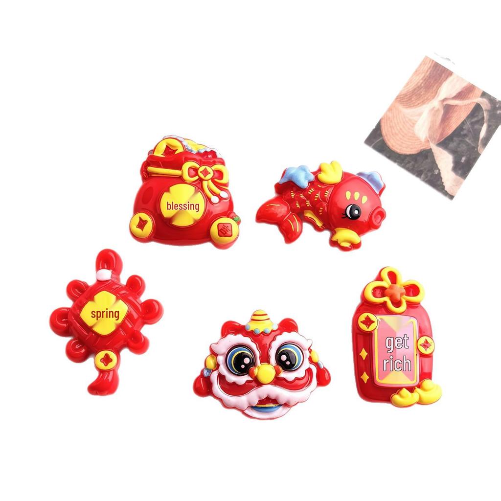Lion Dance DIY Ornament: New Year Blessing Card & Accessories Material