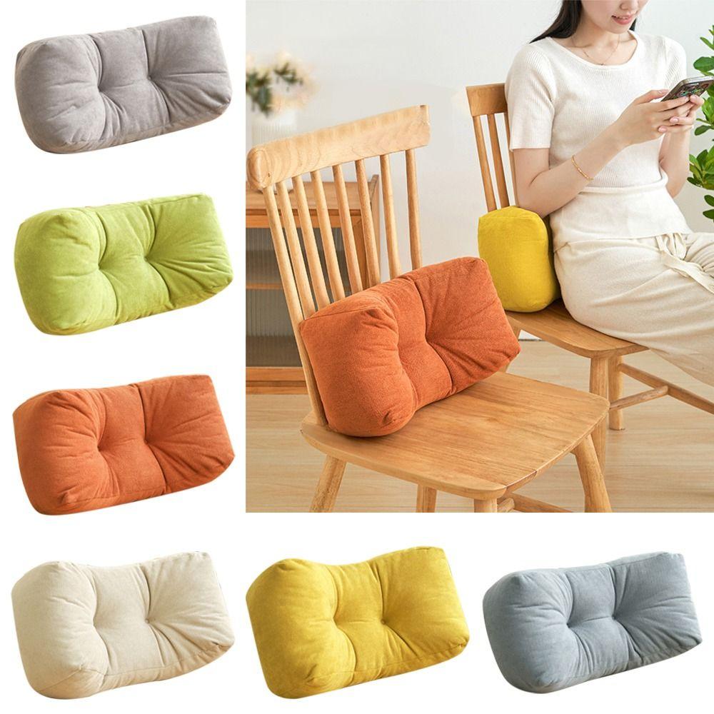 Soft Ergonomic Back Pillow 35x16x20cm Low Back Pain Relief Chair Cushion  for Car Seat Bed