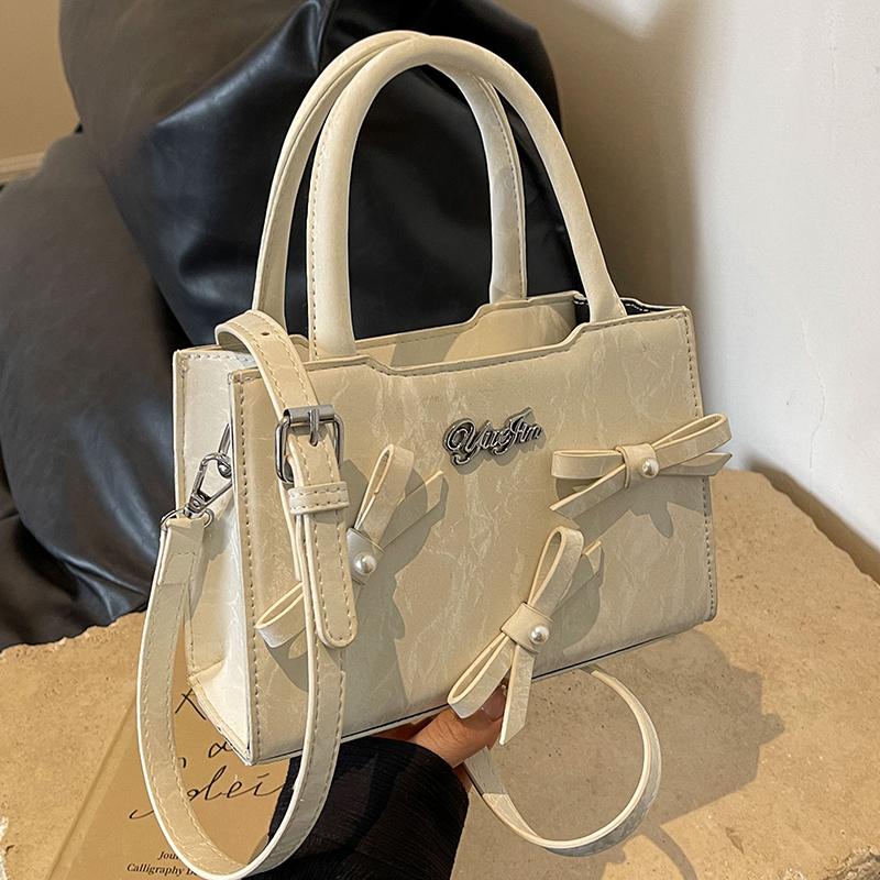 

Маленькие сумки через плечо с бантом и короткой ручкой для женщин, корейская мода, кожаные сумки через плечо, женские сумки и кошельки