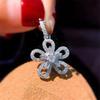 Elegant Five-Petal Diamond Clavicle Necklace for Women - Shiny, Minimalist Design