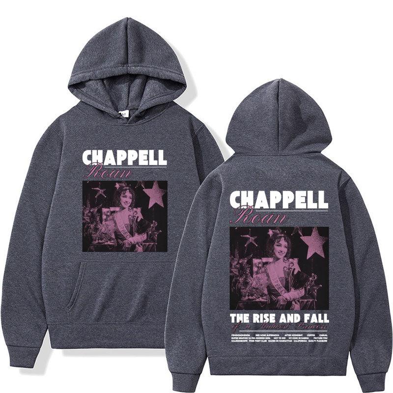 

Chappell Roan Retro Personality Print Autumn and Winter High Quality Comfortable Soft Men s Loose Street Hooded Adult Sweatshirt S