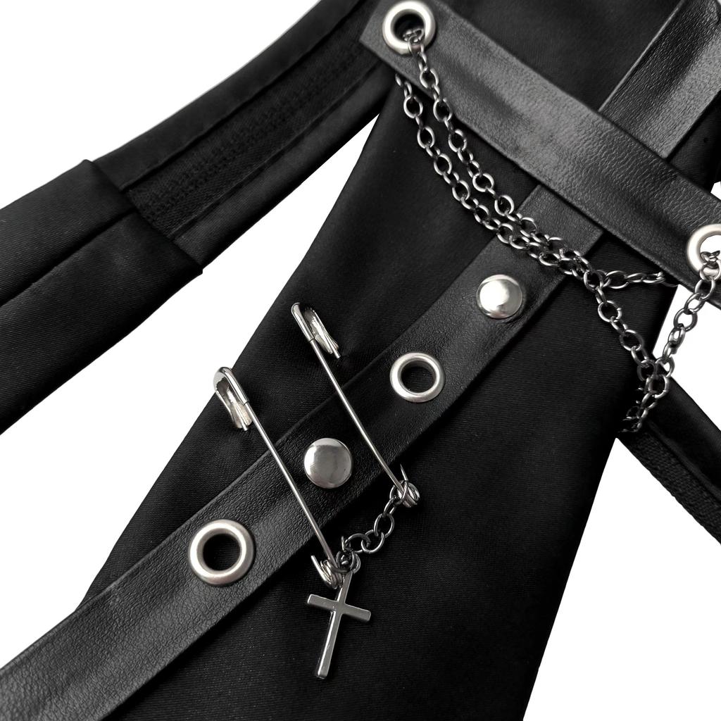 Fashion Ties Original Tie Versatile Handmade Trendy Personality Necktie Punk Leather Accessories