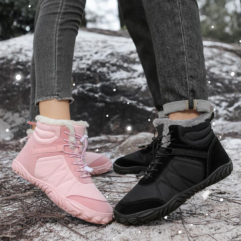 Herren Schnee Barfuß Freizeitschuhe Neue Winterstiefeletten Outdoor Arbeitsschuhe Damen Warme Pelz Männer Knöchelschuhe Männliche Schneestiefel Große Größe