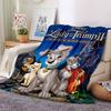 Puppy Adventure Story Flannel Blanket Super Soft Warm Cozy Blanket for Sofa Bed Office Travel All‑Season Home Decor Gift