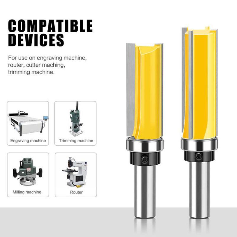 Fräser 12mm Schaft Schablone Bündigfräser Scharnier Zapfenschneiden Nutfräser Gerader Schaftfräser Bündigfräser Zapfen Holzbearbeitungswerkzeuge