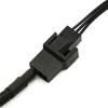 5Pcs 15-Pin Male SATA to 4 Fan 12V Sleeved Power Adapter Cable 11" /27cm  Length