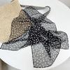 New ummer Silk French Black White Polka Dot Silk Scarf Elegant Thin Scarf Shawls And Wraps Neck Scarves