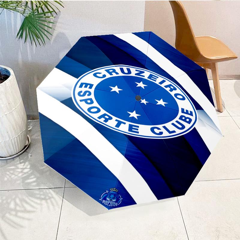 Cru-zeiro Esporte Club Crest Printed Automatic Umbrella, 8-Frame for Travel, camping, Casual Umbrella, Essential Gift for  for family and friends