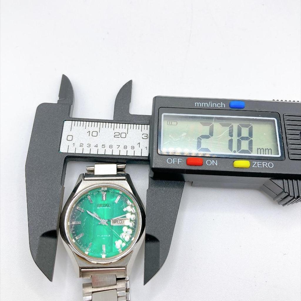 Used SEIKO Ladies Watch Automatic Working Day-Date Green 549