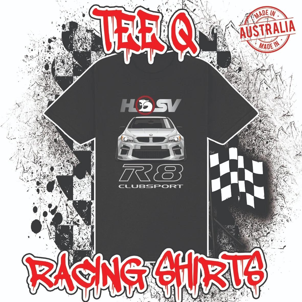 Men s and Women s T-shirts Holden HSV R8 Clubsport Aussie Muscle Car ~ Premium Black Gildan Cotton Tee L