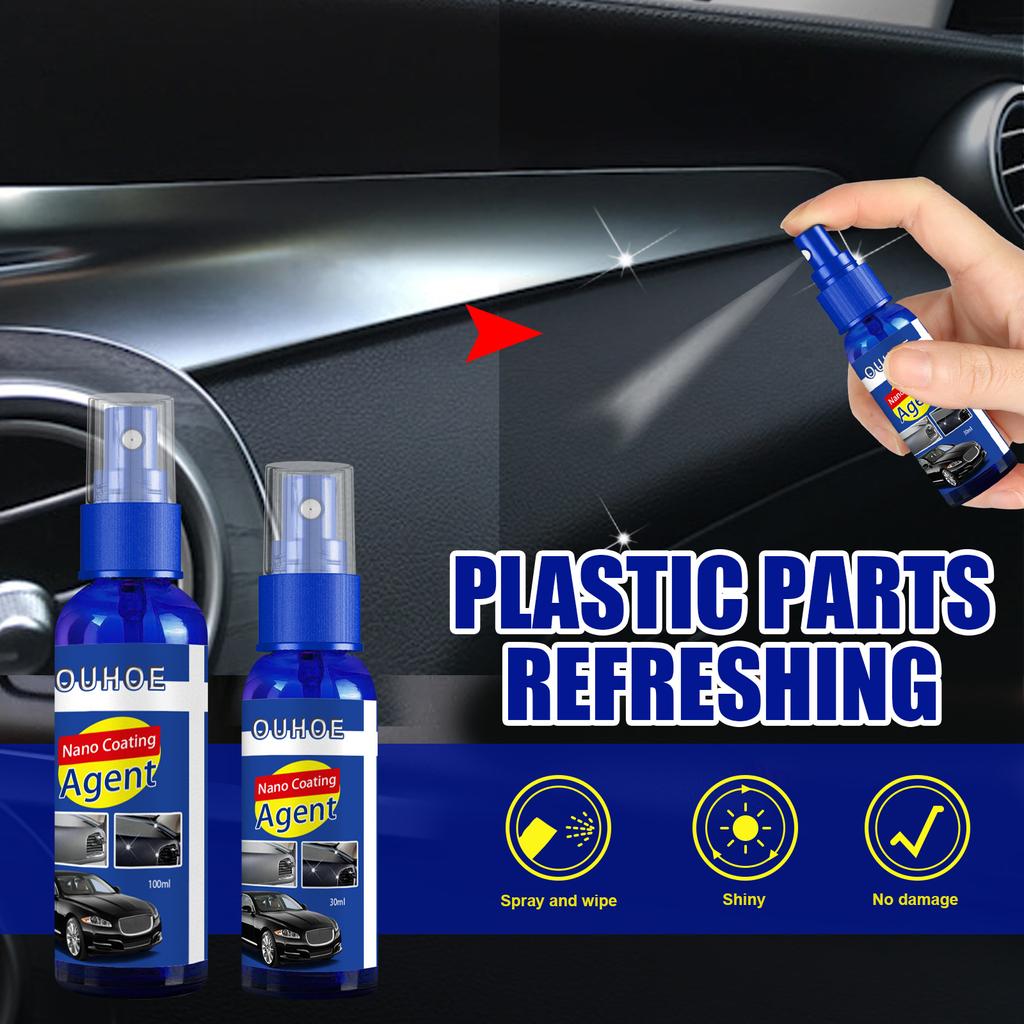 Auto Plastic Restore Coating Agent Auto Plastová guma Oprava exteriéru Čistý Osvěžení Obnovovací prostředek Černý lesk Těsnění Rozjasnit