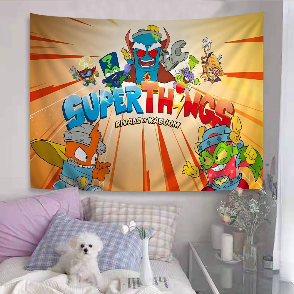 Cute Cartoon Super Zings DIY Wall Tapestry Hanging Tarot Hippie Wall Rugs Dorm INS Home Decor