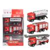 3pcs 1:64 Children Alloy Car Fire Fighting Engineering Vehicle Pull Back Car Model Toys For Boys Birthday Gifts
