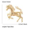 New Arrival Alloy Horse Brooch Pin  Animal Lapel Pins for Men Women Fashion Jewelry Clothing Accessories Gifts