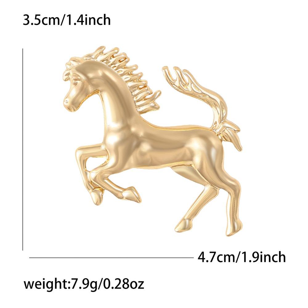 New Arrival Alloy Horse Brooch Pin  Animal Lapel Pins for Men Women Fashion Jewelry Clothing Accessories Gifts