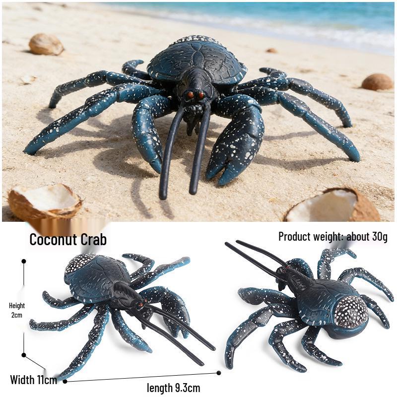 Ocean Crab Simulation Toy Set: Includes Hermit, Swimming, and Three-Spot Plastic Models