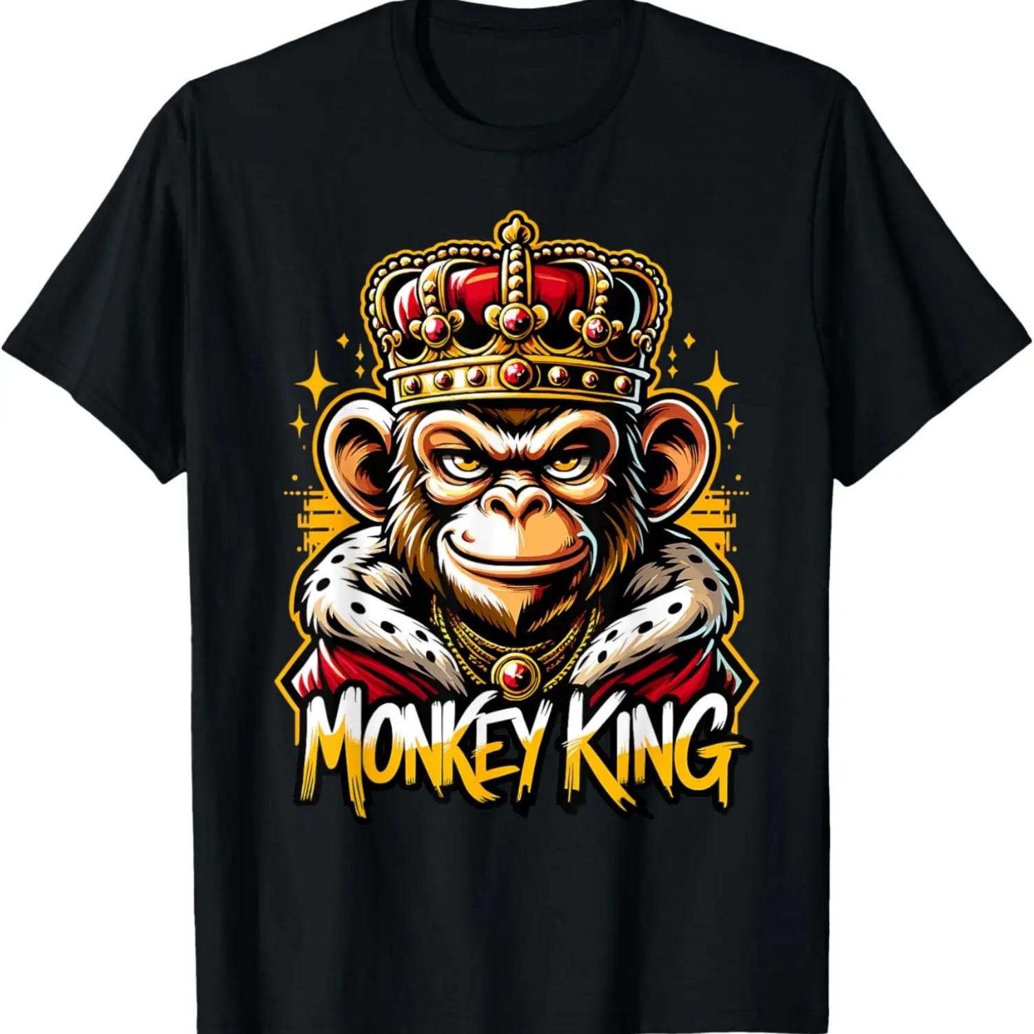 Monkey King _ Boys Monkey Lover Tshirt _ Mens Monkey T-Shirt S