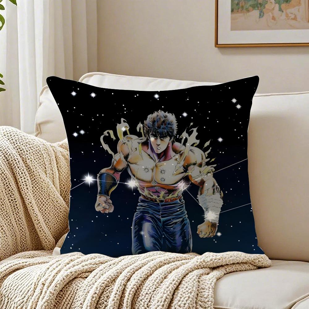 Classic Action Anime HHokuto no Ken Cushion Cover Pillowcase Antidustmite living Room Sofa Decor Cushion Room
