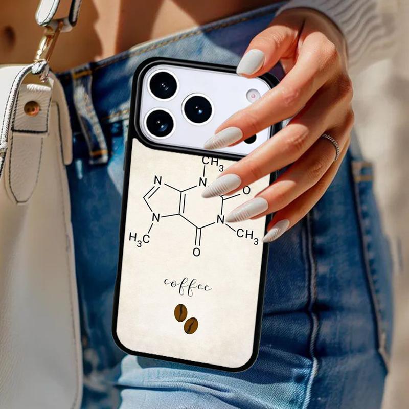 Science Chemistry Caffeine Phone Case For iPhone 17 Air 14 15 13 12 Max Cover For Apple 16e 11 Pro Max Plus Coque