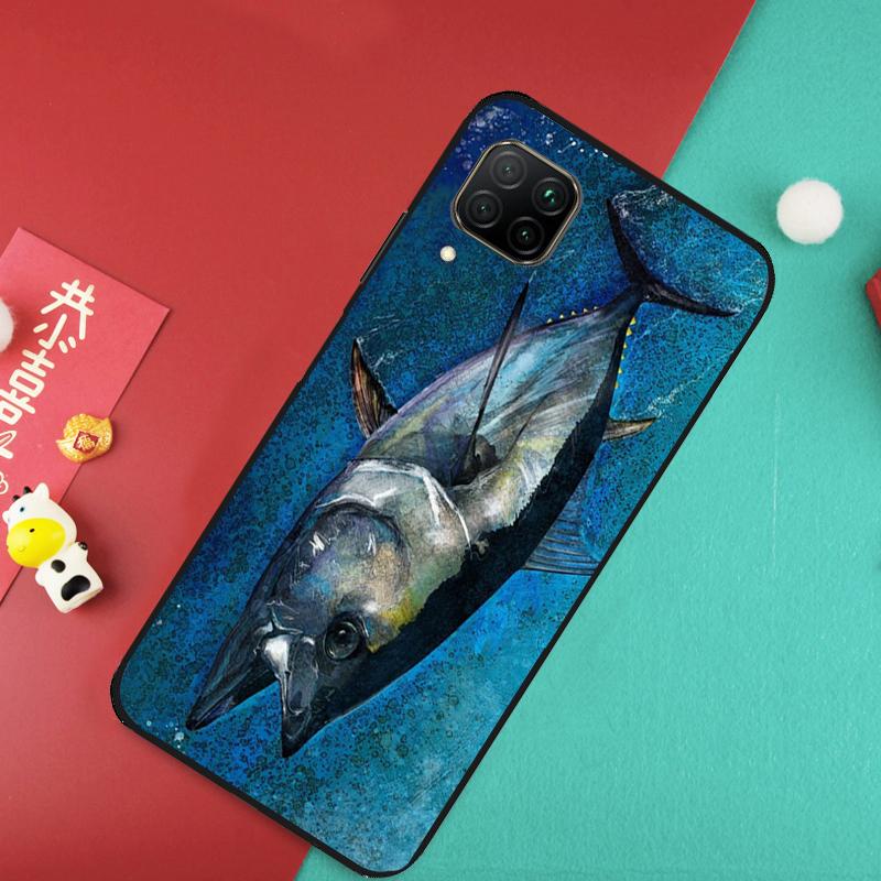 Blauflossen-Thunfisch Für Huawei Nova 9 10 SE 11 Pro 7i 8i 11i 12i Y73 Y72 Y61 Y91 Y90 Y70 Y60 P30 P40 Lite Hülle