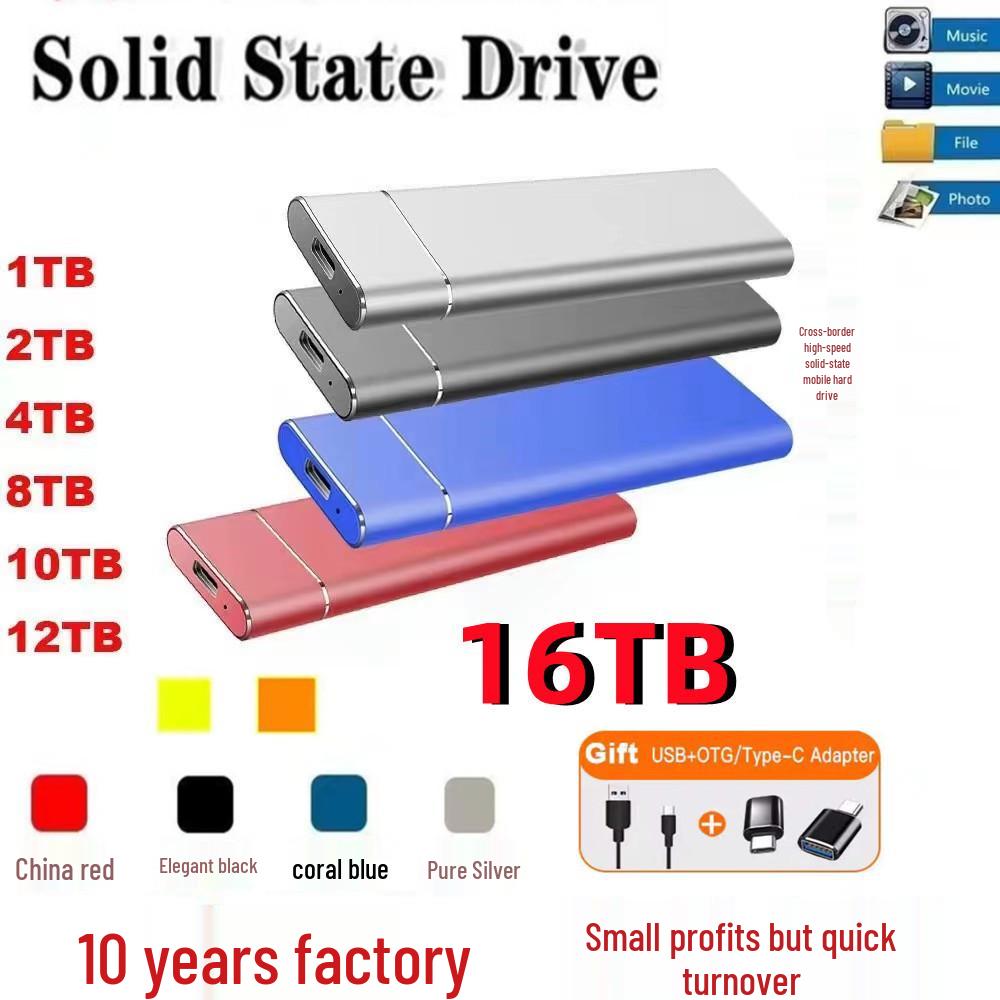 

Портативное высокоскоростное расширение SSD: Варианты от 1 ТБ до 16 ТБ 4TB синий