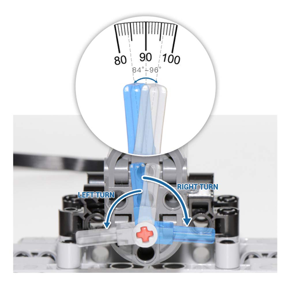 Mingkai Power Functions L-Motor 88004, Servo Motor Steering Motor for LEGO 88004, Gray