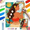 Disney Moana Oil Painting by Numbers Art Kit. Handmade Diy Tropical Island Painting Home Decoration Gifts