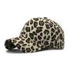 New ripped leopard print baseball cap women's fashion casual sunshade cap foreign gas leopard print hat