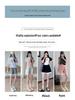 2025 Women's Gray Lace-Trim High Waist Wide-Leg Summer Shorts