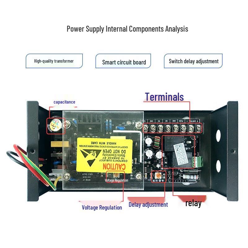 Zhendi D06 12V 5A Access Control Power Supply CN plug (adapter included)