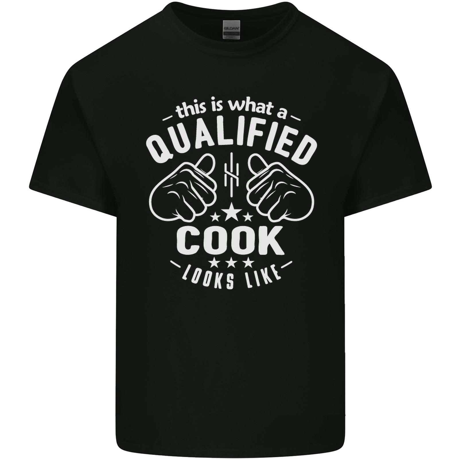 

This Is What a Qualified Cook Looks Like Mens Light Cotton T-Shirt Mens Womens Tees Top M