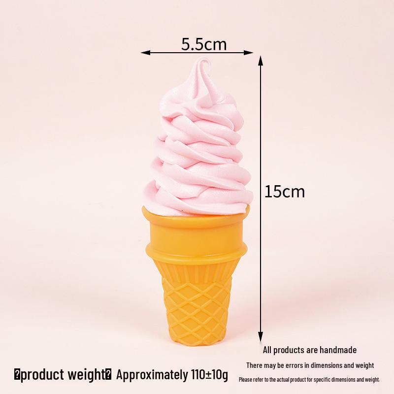 Simulated Crispy Cone Ice Cream Display Model for Shop Decorations