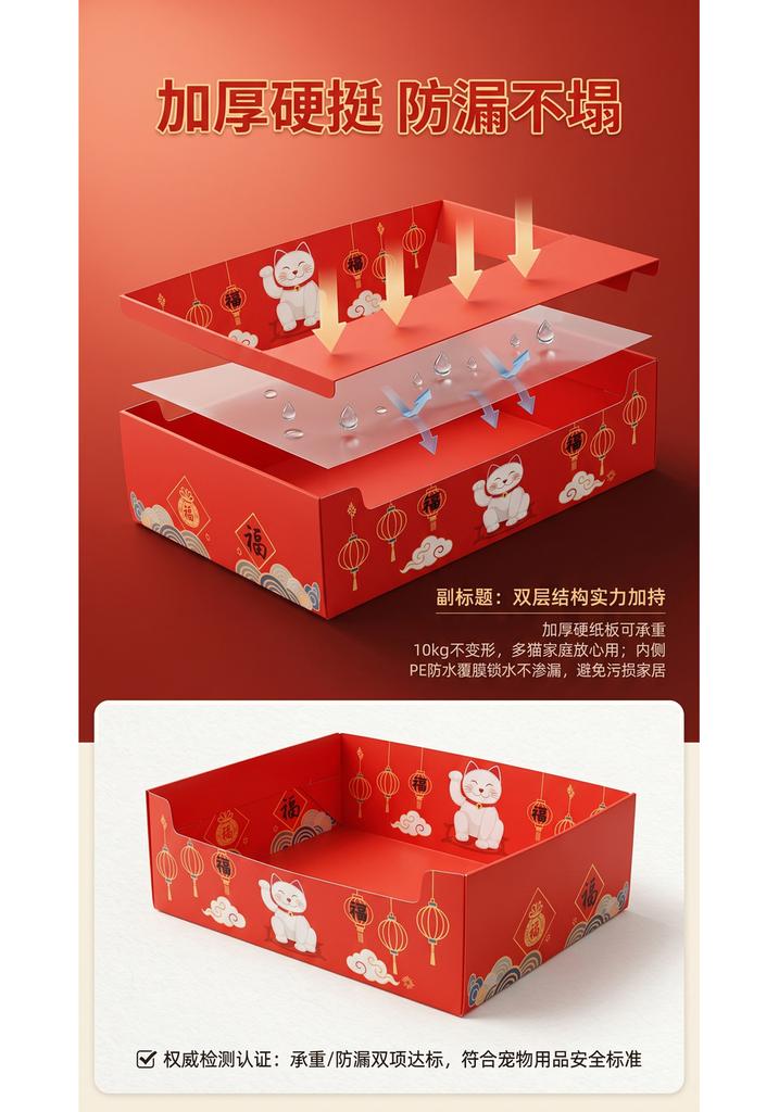 Foldable Large Capacity Disposable Cat Litter Box For Home Travel Cat Supplies