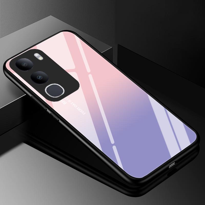 For vivo Y50 5G 2025 Case V2443A V2443BA Cover Tempered Glass Cases for vivo Y50m Y50e Y50s G3 5G Hard Back Bumper Fundas
