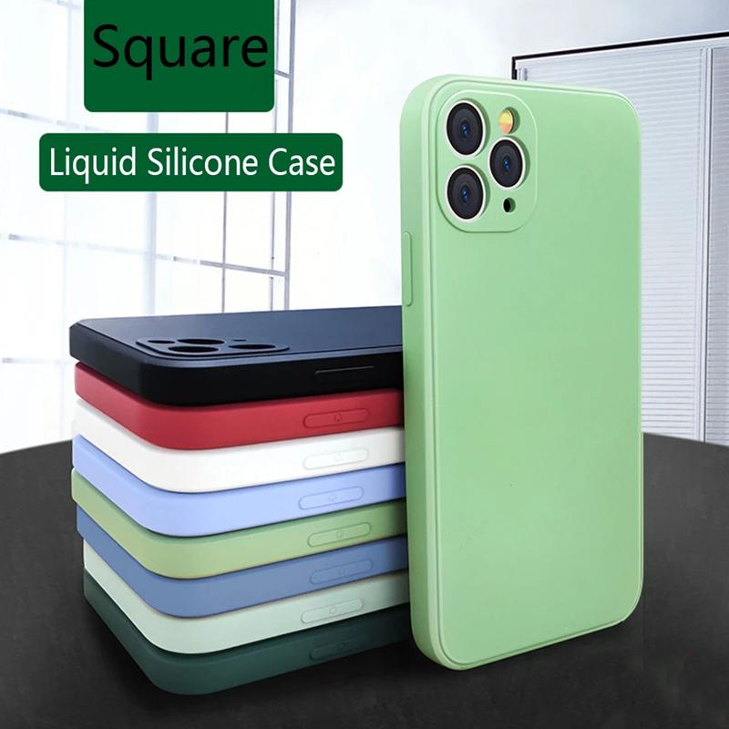 Square Liquid Silicone Soft Case For Samsung Galaxy A53 A33 A73 A23 A13 A22 A32 A52 A12 A51 M23 M13 M32 M53 S20 S21 S22 Ultra Plus Shockproof Cover