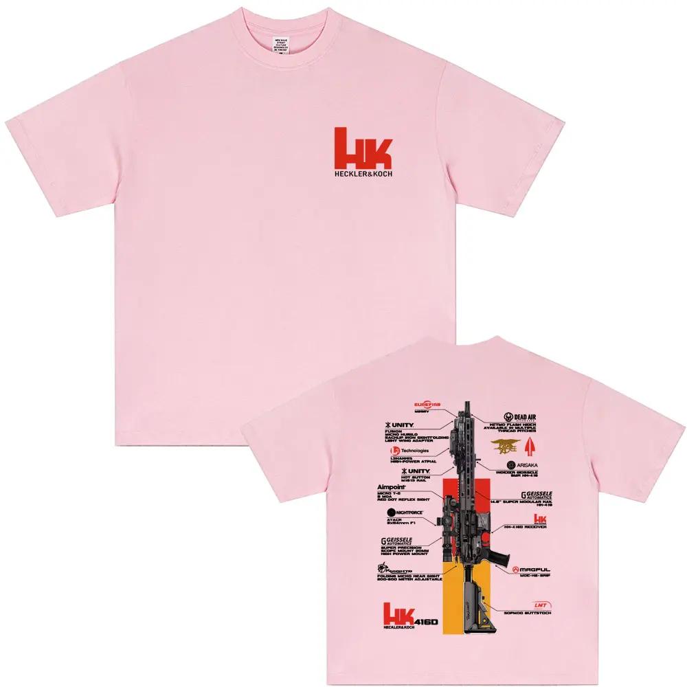 Men's Graphic in Heckler & Koch HK416 T-Shirt Cotton Sweat Wicking Breathable High Quality Casual Tee for Easy Movement